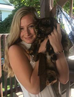 Tessa Archibald holding her cat